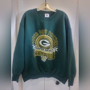 Men's Vintage Green Bay Packers Sweatshirt.  XL